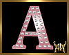 Marquee Letter A Pink