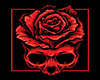 Red Rose Skull Art