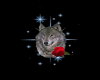 WOLF WITH A ROSE