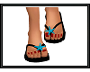 {G} Black Summer Sandals