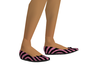 flat pink stripped shoes