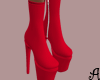 A| Socks Boots Red