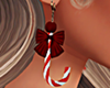 Candy Cane Red Earrings