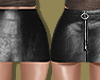 Leather O-Ring Zip Skirt