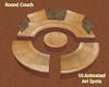 Round Couch - Brown
