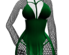 L. Fishnet Gown Green