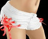 (AA)White Shorts W/ Red