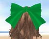 !Em Big Green Hair Bow