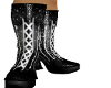 black shimmer boots