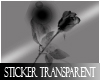 [A44] Black rose sticker