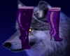 latex purple corset boot