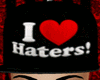 i ♥ haters fitted cap