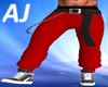 AJ Male Pants Red