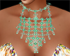 aqua green necklace
