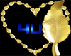 4u Gold Leaf Heart