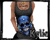 Blue SugarSkull Top