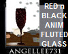 Anim RED BLK Fluted Glas