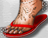 ᛊRed Flip Flops