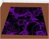 Black Purple Swirl Rug