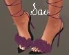 Purple Furry Heels