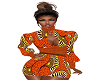 AFRICAN ORANGE DRESS