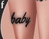 F* Back baby tattoo