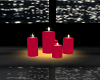Romantic red candles