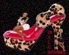 red / leopard print shoe