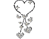 Silver Glitter Hearts
