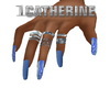 Long Blue Nails W/rings