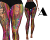 Neon Hrt fishnet shorts
