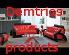 Red and Black Sofa Set