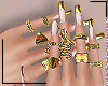 Gold Nails + Ring