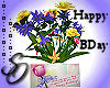 Birthday Flowers & Card