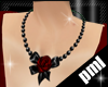 [PLM] red rose necklace