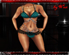 !W Teal n Black Lingerie