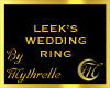 LEEK'S WEDDING RING