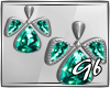 earings green diamond