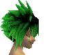 green tipped hair