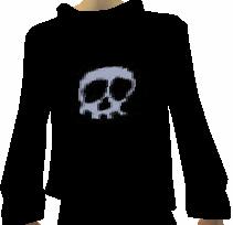 Plain black skull hoodie
