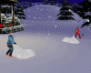 Animated group snowfight