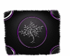 purple black trree rug