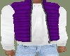 Purple Puff Vest w/White