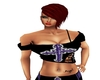 Black purple cross top
