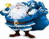 Blue Santa Clause