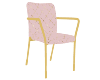 Pink and gold chair