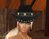 Black & Gold Cowgirl Hat
