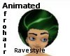 Animated green afrohair