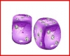 purple kissing dice