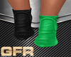 black & green heels